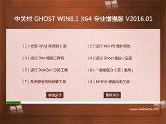 йشϵͳ GHOST WIN8.1 64λ רҵ 2016.01