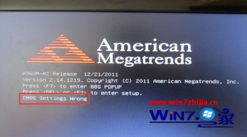 Windows7ʿרҵ濪ʾcmos setting wrongν